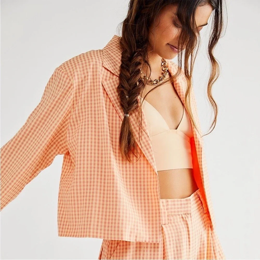 Free People The Ragged Priest‎ Gingham Suit NWT SZ XL